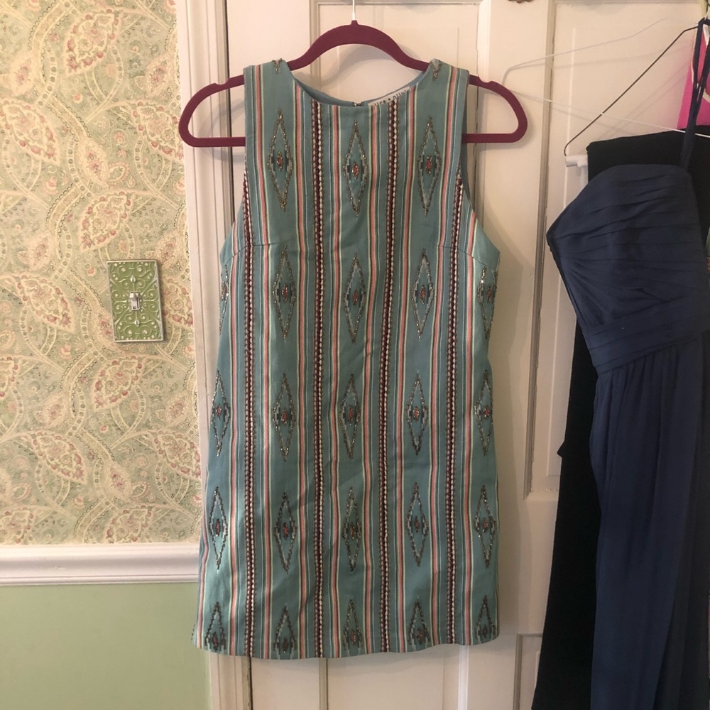 Alice + Olivia beaded and embroidered shift dress